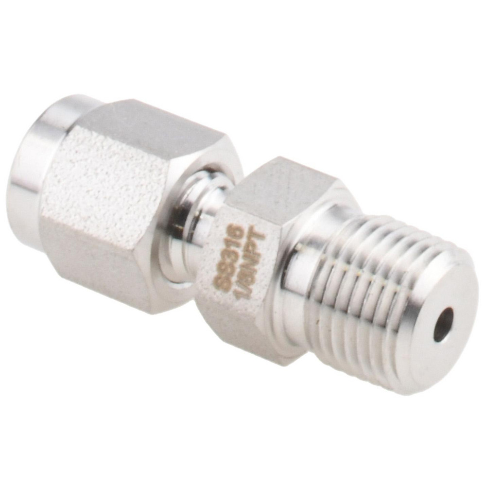 Ham-Let Compression Tube Connector: 1/8" Tube OD, Compression x MNPT - 3001987