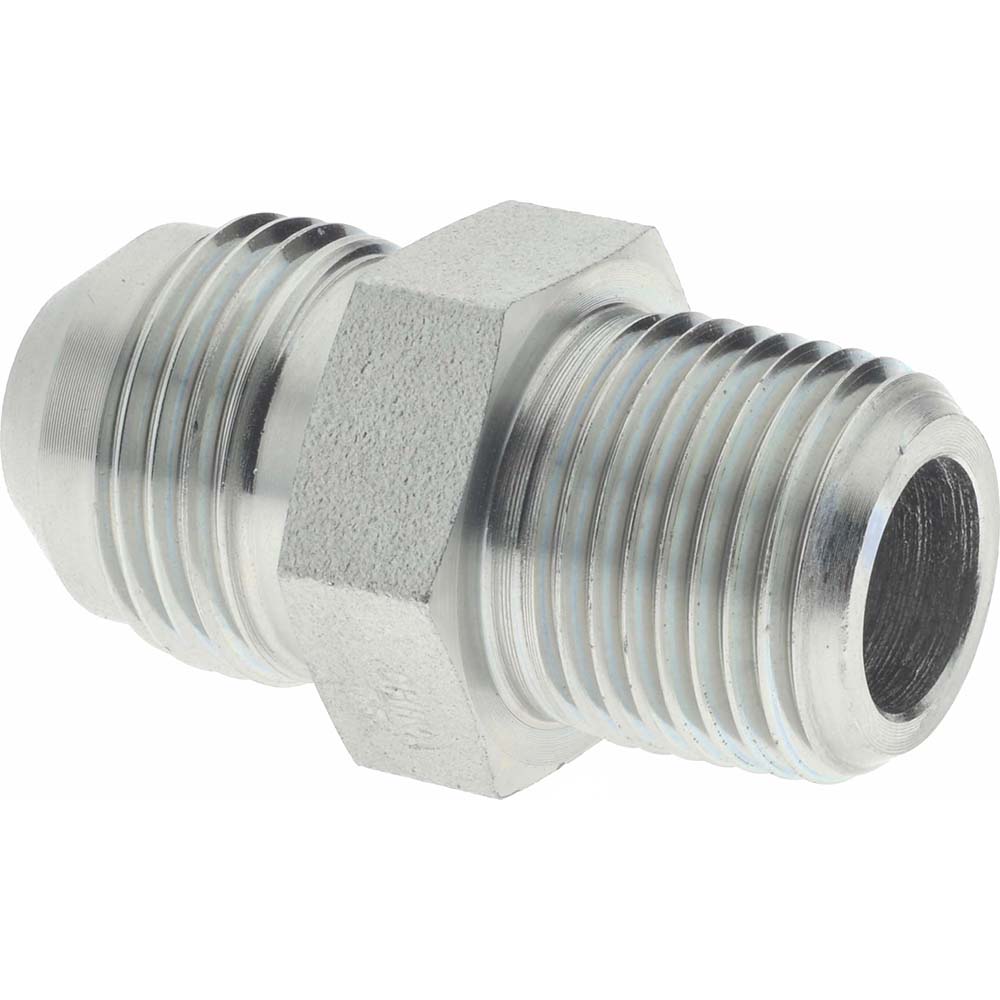 Eaton Steel Flared Tube Connector: 1/2" OD, 37 deg Flared Angle - 2021-6-8S