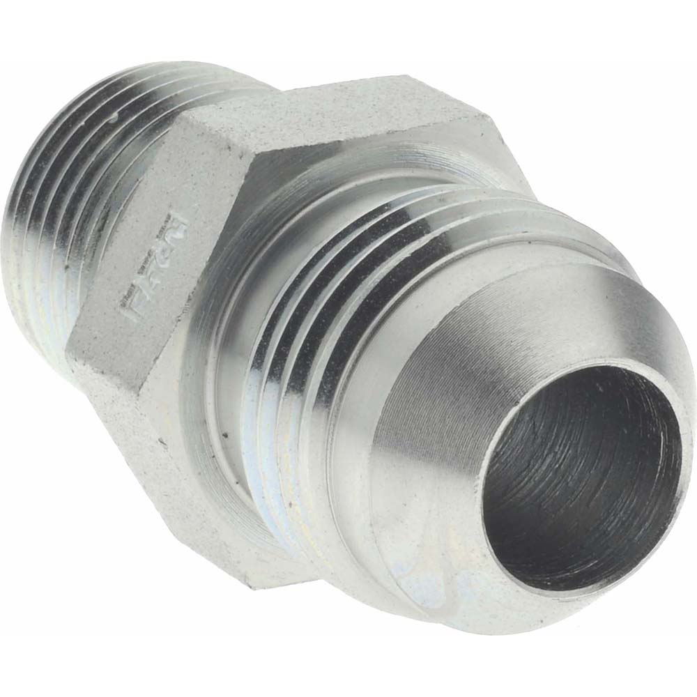 Eaton Steel Flared Tube Connector: 1/2" OD, 37 deg Flared Angle - 2021-6-8S