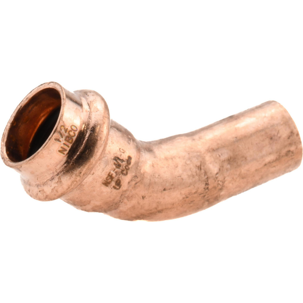 NIBCO Wrot Copper Pipe 45 ° Elbow: 3/4" Fitting, FTG x P, Press Fitting, Lead Free - 9046300PC