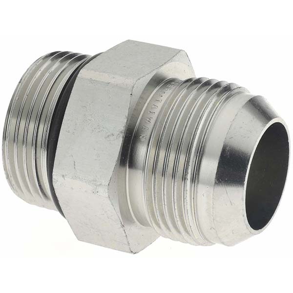 Parker Steel Flared Tube Connector: 1/2" OD, 3/4-16 Thread, 37 deg Flared Angle - PT-00088