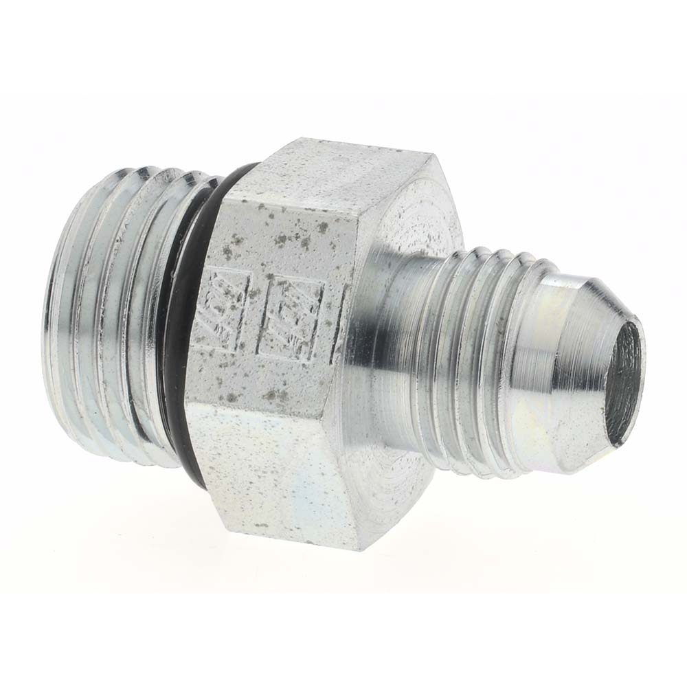 Parker Steel Flared Tube Connector: 1/2" OD, 3/4-16 Thread, 37 deg Flared Angle - PT-00088