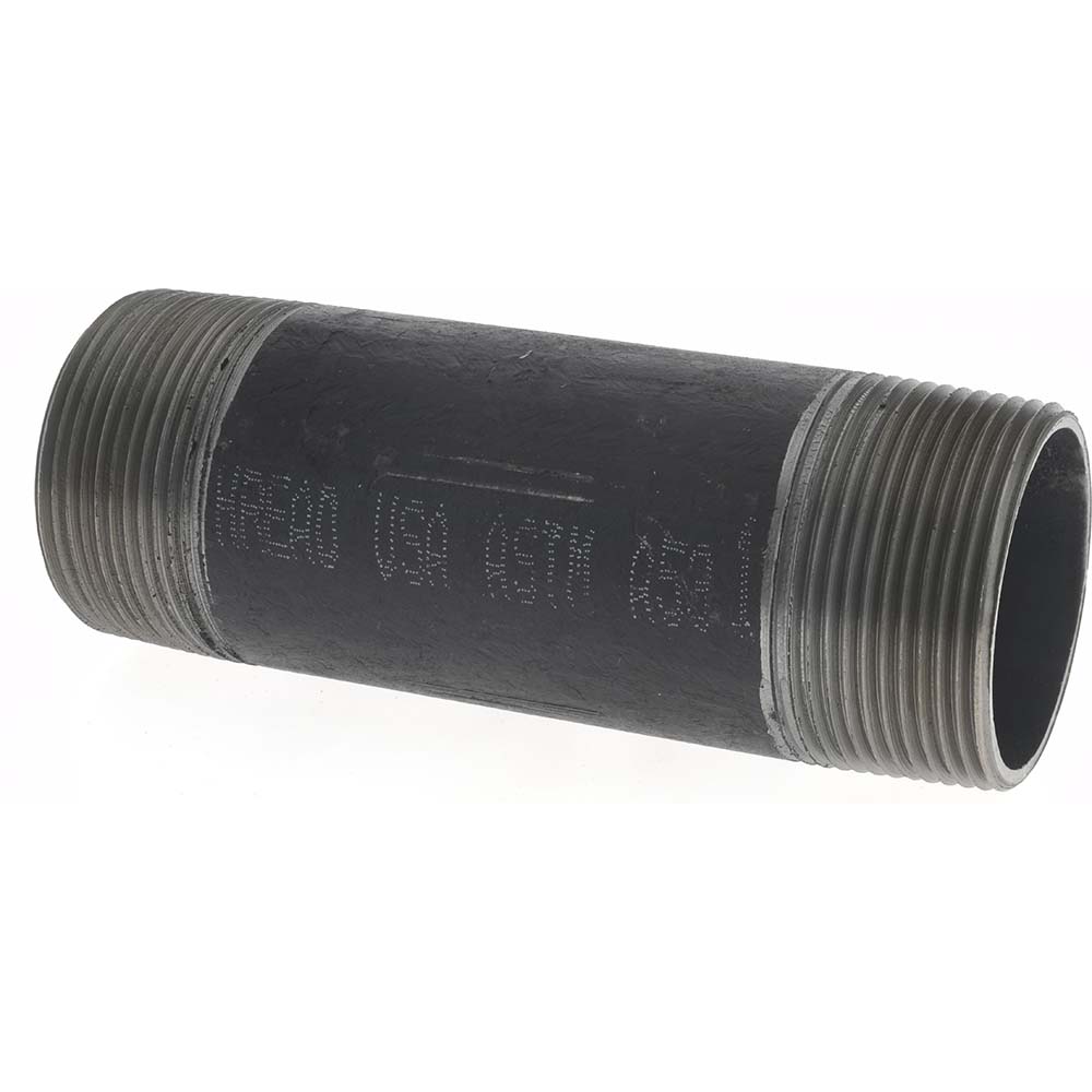 Value Collection Black Pipe Nipple: 1-1/2" Dia x 6" Long, Schedule 40 - NB08060