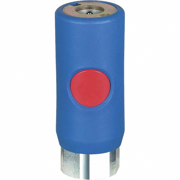 Prevost Pneumatic Hose Coupling: 1/4" Thread, 1/4" Body Dia, Industrial Interchange - ISI 061251