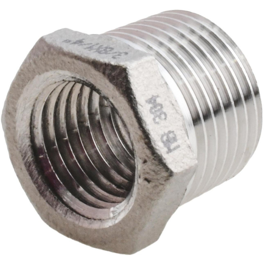Merit Brass Pipe Bushing: 1/2 x 1/4", 304 Stainless Steel - K414-0804
