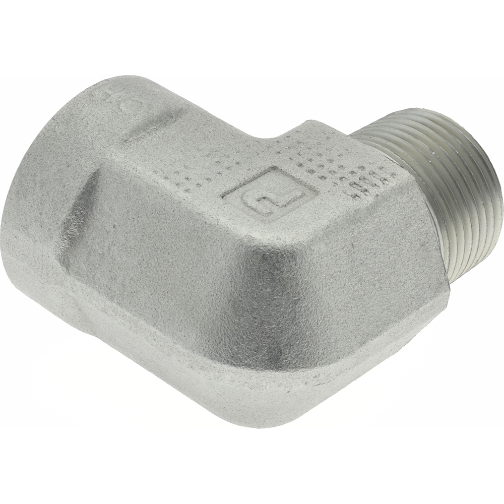 Parker Industrial Pipe 90 ° Street Elbow: 3/4" Female Thread, 3/4" Male Thread, MNPTF x FNPTF - 3/4 CD-S