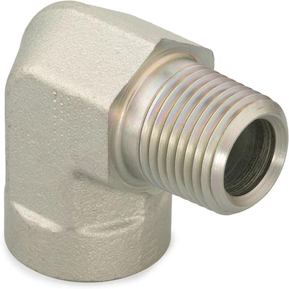 Parker Industrial Pipe 90 ° Street Elbow: 3/4" Female Thread, 3/4" Male Thread, MNPTF x FNPTF - 3/4 CD-S