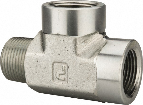 Parker Industrial Pipe 90 ° Street Elbow: 3/4" Female Thread, 3/4" Male Thread, MNPTF x FNPTF - 3/4 CD-S