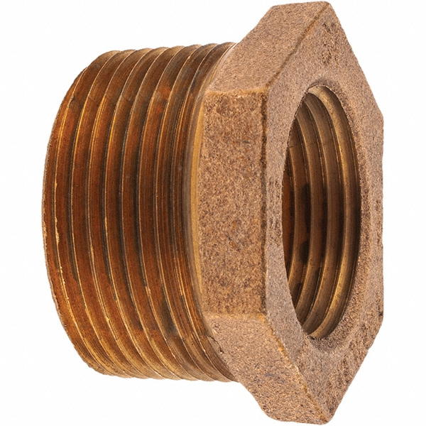 Merit Brass Brass Pipe Tee: 1-1/4" Fitting, Threaded, FNPT x FNPT x FNPT, Class 125 - X106-20
