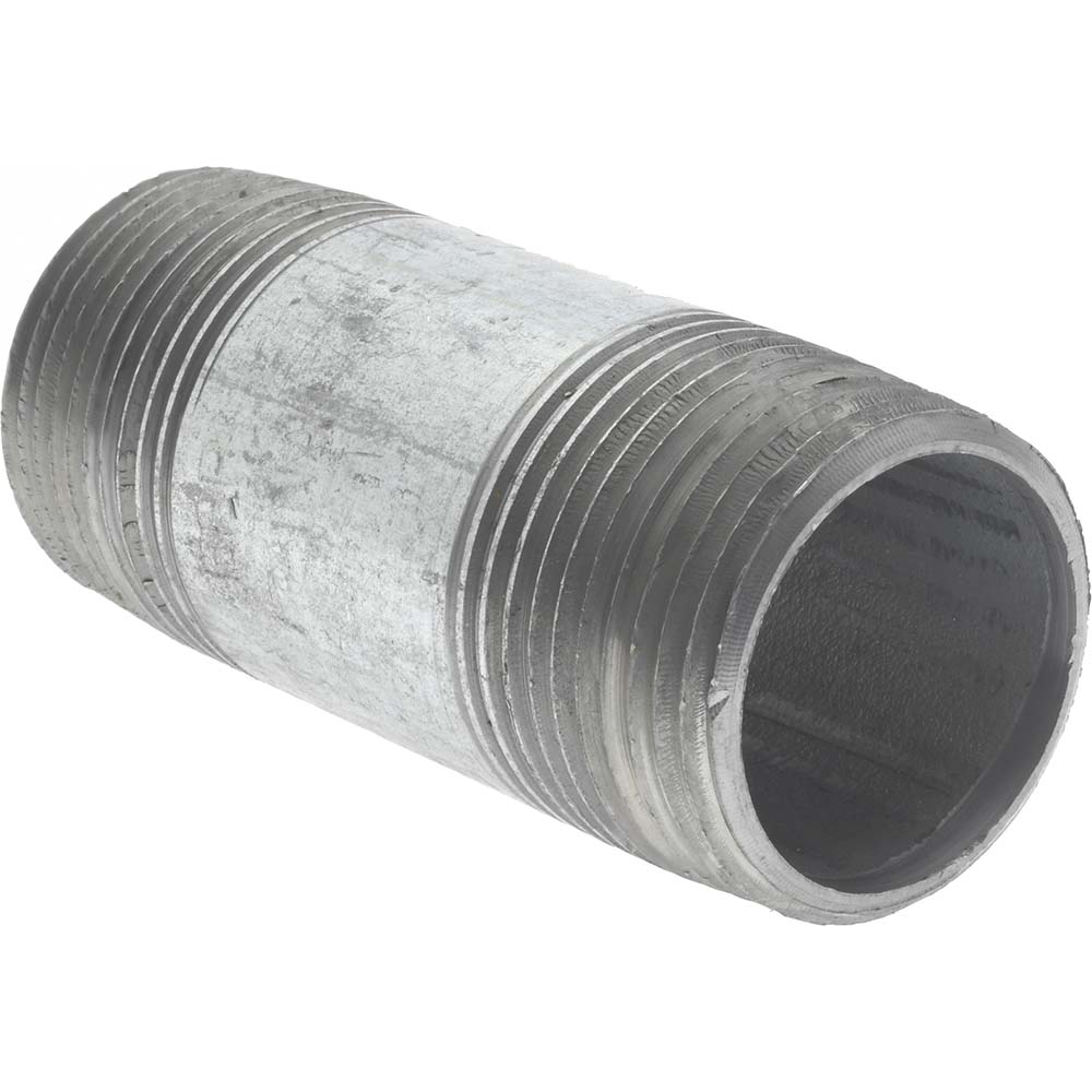Value Collection Galvanized Pipe Nipple: 1", 3" Long, Schedule 40, Steel - MSCNG06030