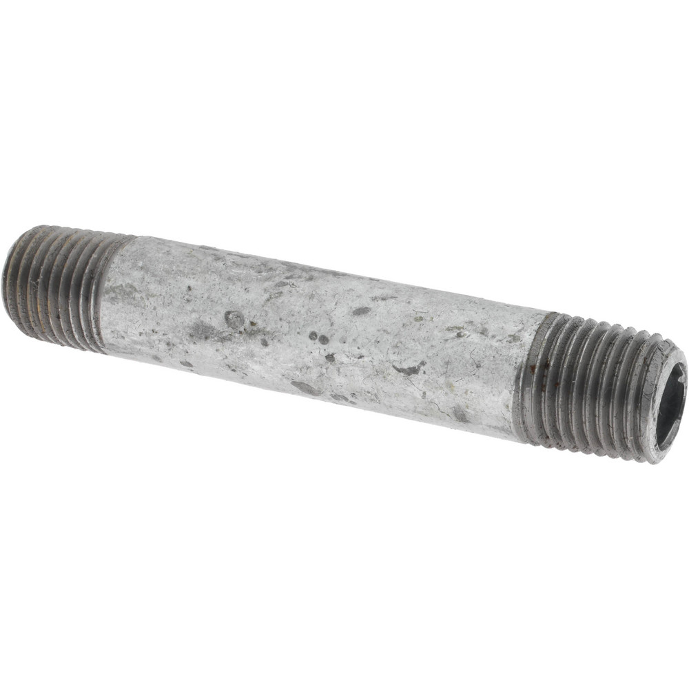Value Collection Galvanized Pipe Nipple: 1", 3" Long, Schedule 40, Steel - MSCNG06030