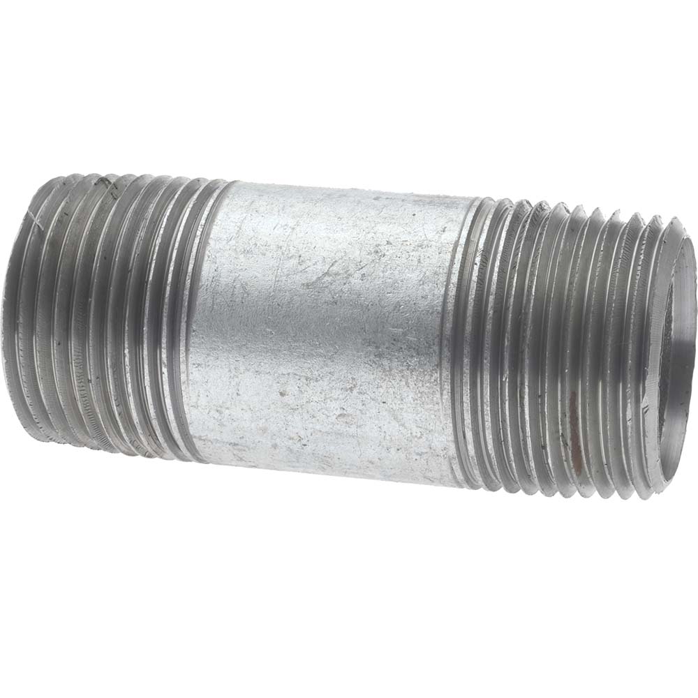 Value Collection Galvanized Pipe Nipple: 1", 3" Long, Schedule 40, Steel - MSCNG06030