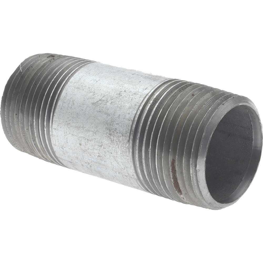 Value Collection Galvanized Pipe Nipple: 1", 3" Long, Schedule 40, Steel - MSCNG06030
