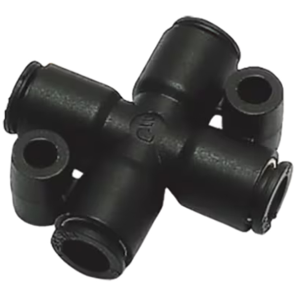 Legris Push-to-Connect Tube x Tube Fitting: Cross, 1/4" OD - 3107 56 00