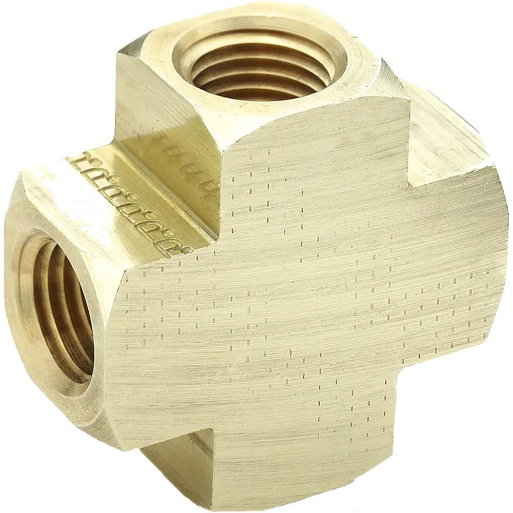 Legris Push-to-Connect Tube x Tube Fitting: Cross, 1/4" OD - 3107 56 00