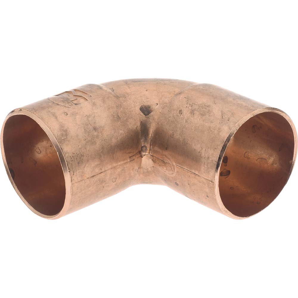 Mueller Industries Wrot Copper Pipe Tee: 1/8" Fitting, C x C x C, Solder Joint - W 40306