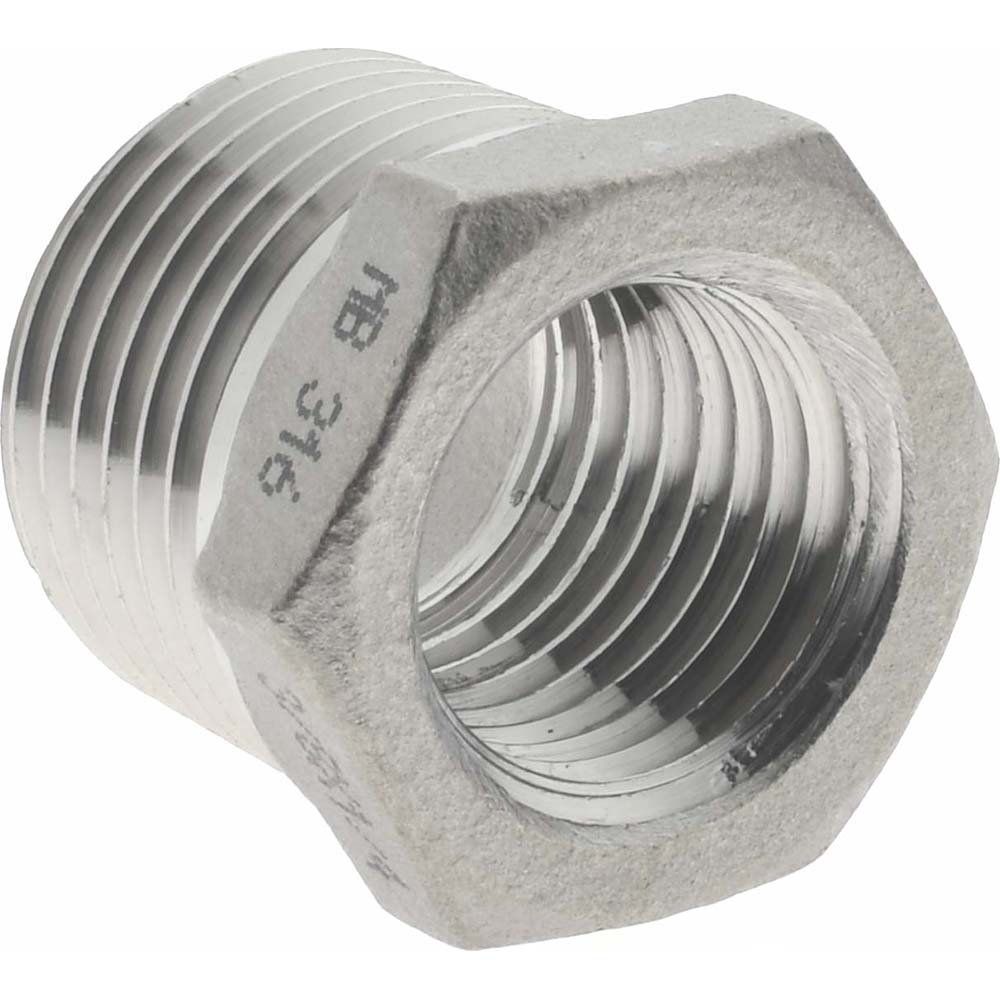 Merit Brass Pipe Bushing: 3/8 x 1/4", 316 Stainless Steel - K614-0604