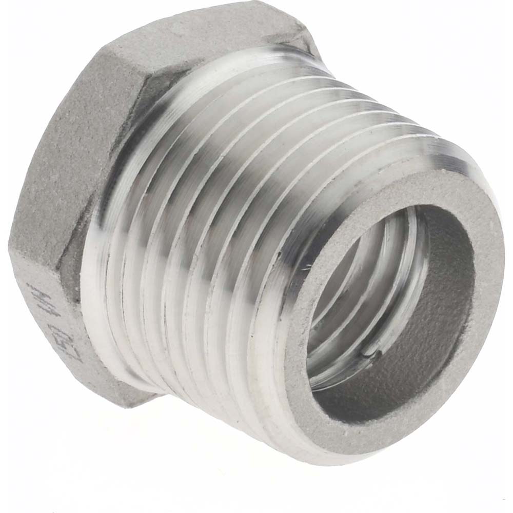 Merit Brass Pipe Bushing: 3/8 x 1/4", 316 Stainless Steel - K614-0604