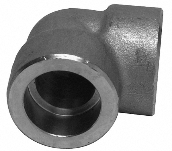 Merit Brass Pipe 90 deg Elbow: 1/2", 304 Stainless Steel - SW3401D-08