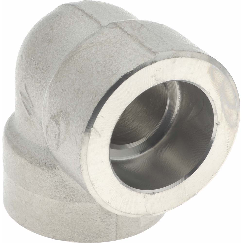 Merit Brass Pipe 90 deg Elbow: 1/2", 304 Stainless Steel - SW3401D-08