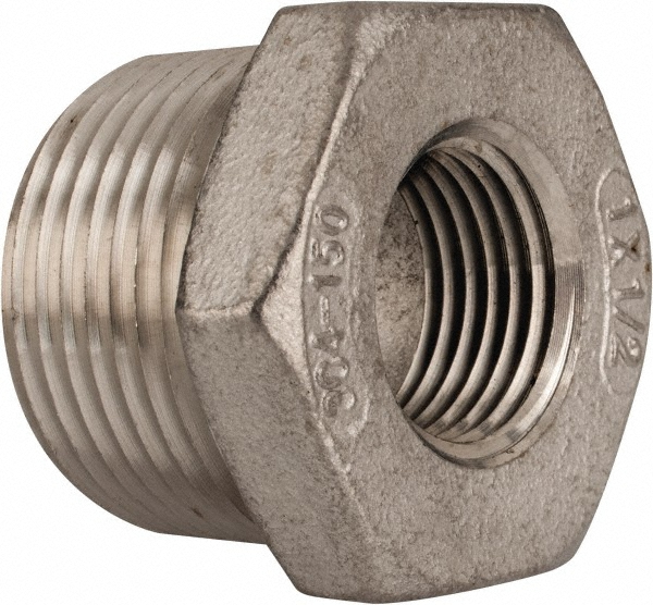 Merit Brass Pipe Bushing: 1/2 x 3/8", 304 Stainless Steel - K414-0806