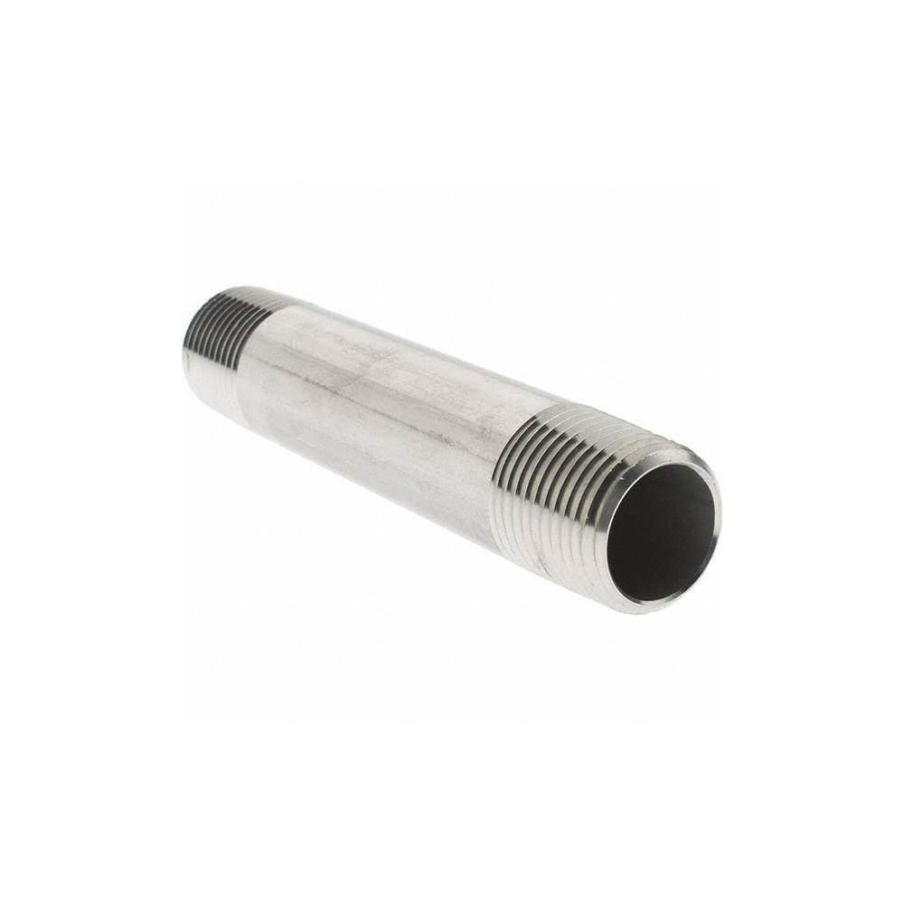 Value Collection Stainless Steel Pipe Nipple: 1/2" Pipe, Grade 316 & 316L - 6BN1/2*4