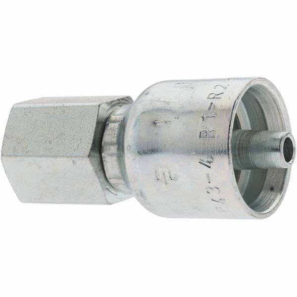 Parker Hydraulic Hose Male NPTF Pipe Rigid Fitting: 0.25" ID, 4 mm, 1/8-27 - 30182-2-4