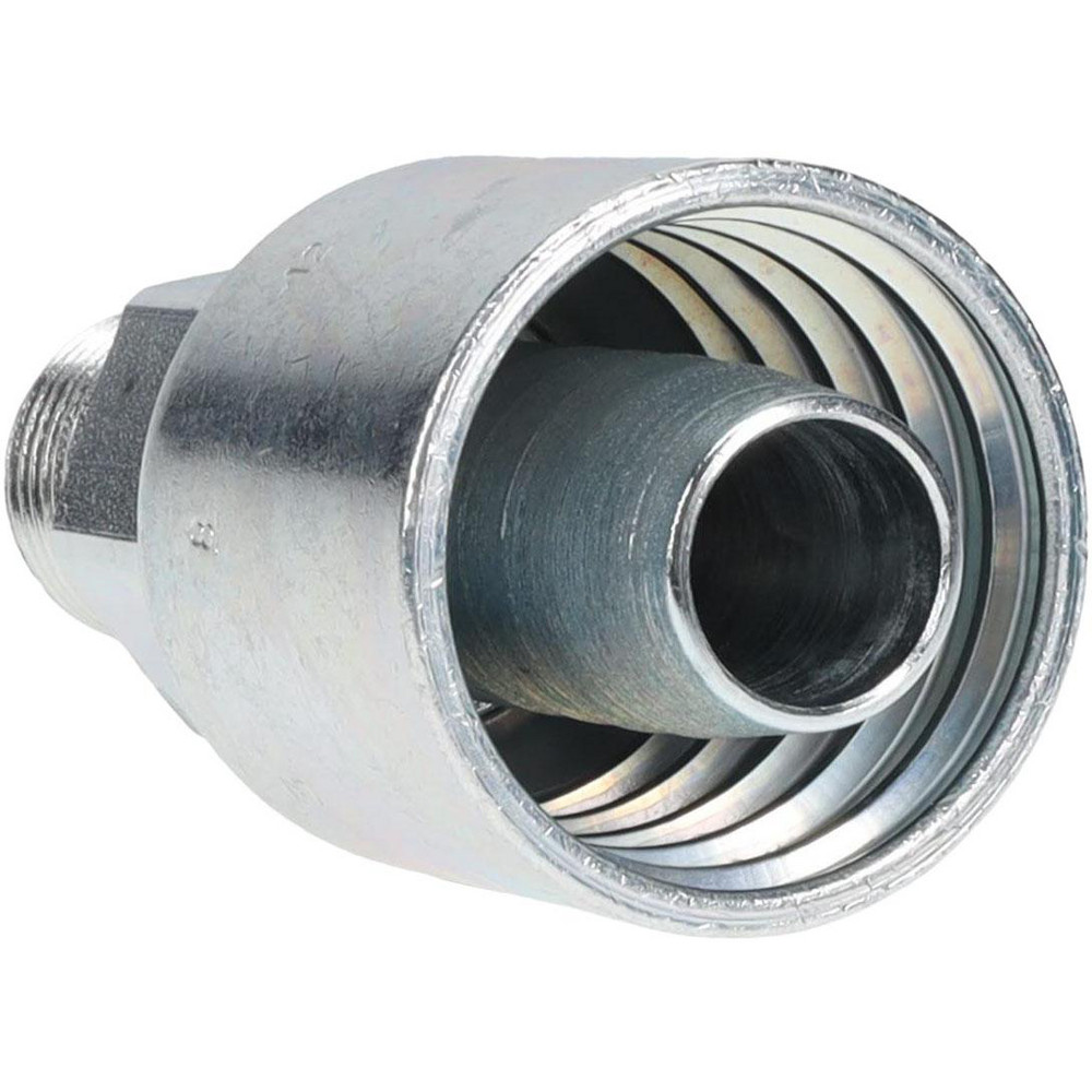 Parker Hydraulic Hose Male Rigid Fitting: 0.75" ID, 12 mm, 1/2-14, 7,500 psi - 10143-8-12
