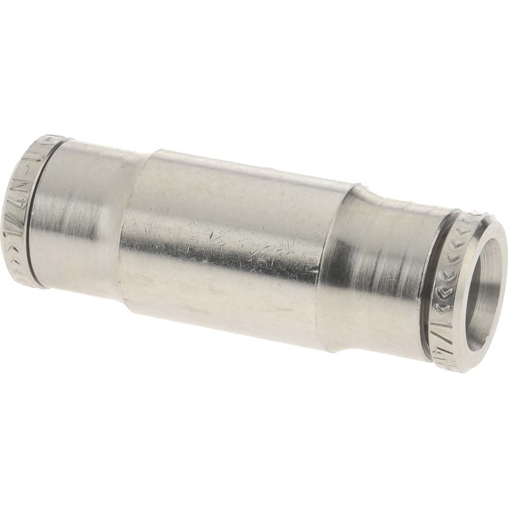 PRO-SOURCE Push-to-Connect Tube x Tube Fitting: Union, 1/4" OD - 2555801465PRO