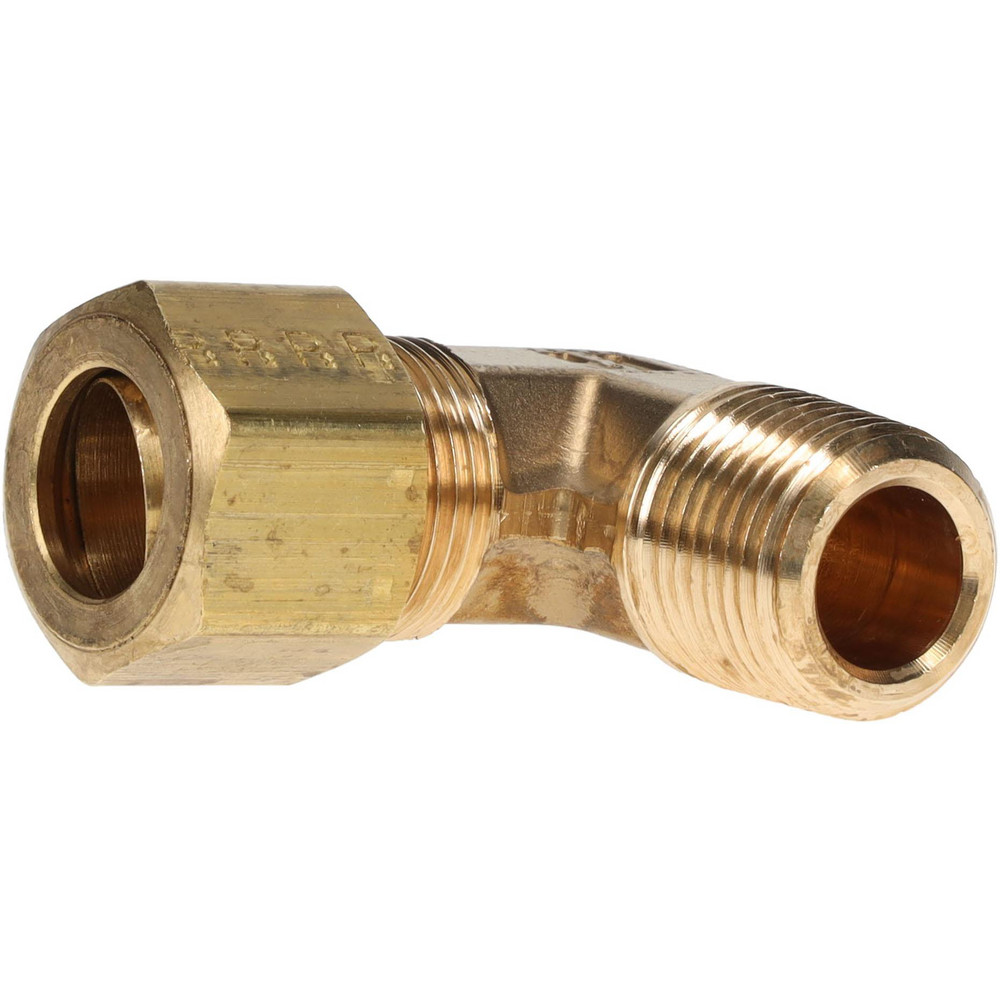 Parker Compression Tube Male Elbow: 1/4-18, 1/4" Tube OD, Compression x MNPTF - 169C-4-4