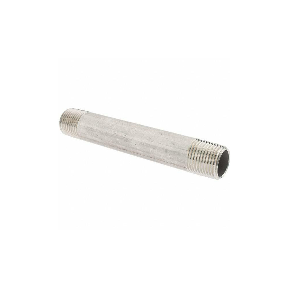 Value Collection Stainless Steel Pipe Nipple: 1/2" Pipe, Grade 316 & 316L - 6BN1/2*5