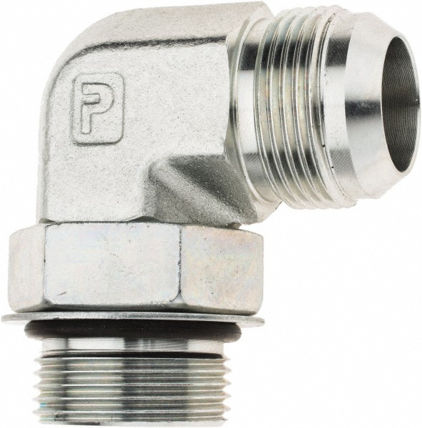 Brennan Steel Flared Tube Connector: 3/8" OD, 9/16-18 x 9/16-18 Thread, 37 deg Flared Angle - 10541