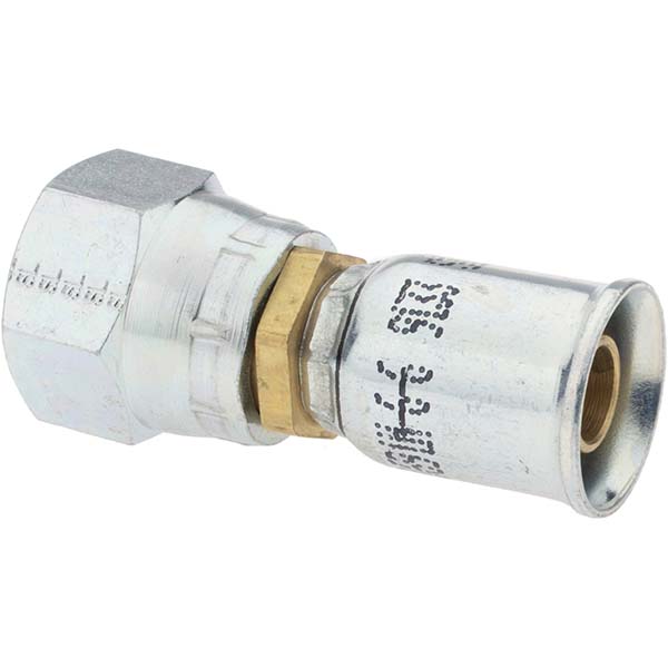 Brennan Steel Flared Tube Connector: 3/8" OD, 9/16-18 x 9/16-18 Thread, 37 deg Flared Angle - 10541