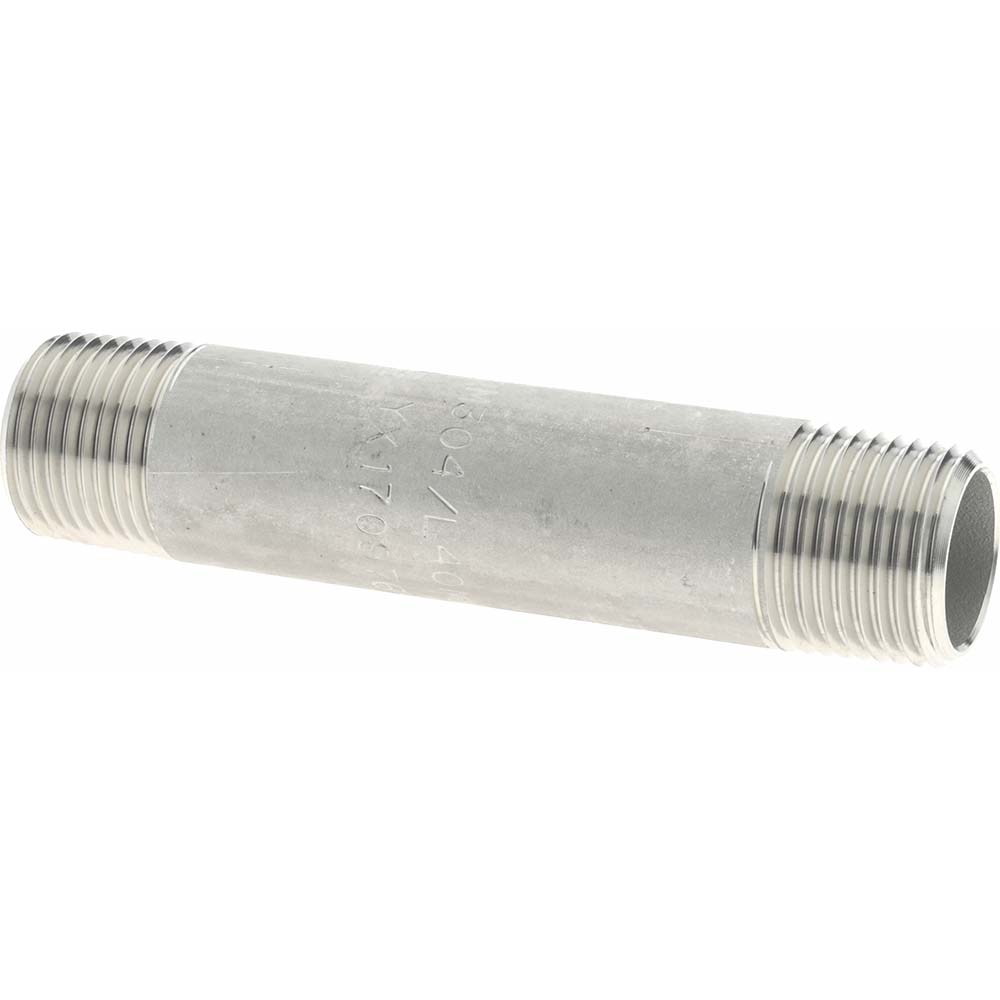 Value Collection Stainless Steel Pipe Nipple: 3/8" Pipe, Grade 316 & 316L - 6BN3/8*3