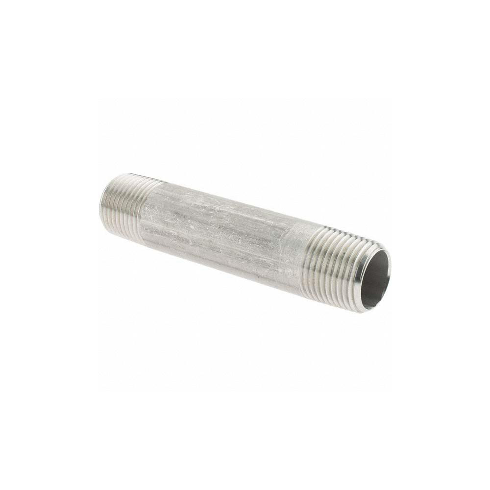 Value Collection Stainless Steel Pipe Nipple: 3/8" Pipe, Grade 316 & 316L - 6BN3/8*3