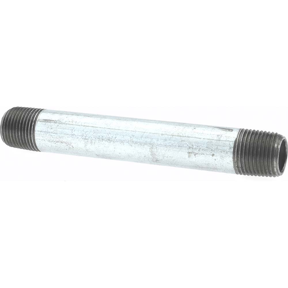 B&K Mueller Galvanized Pipe Nipple: 3/8", 4-1/2" Long, Schedule 40, Steel - 562-045HC