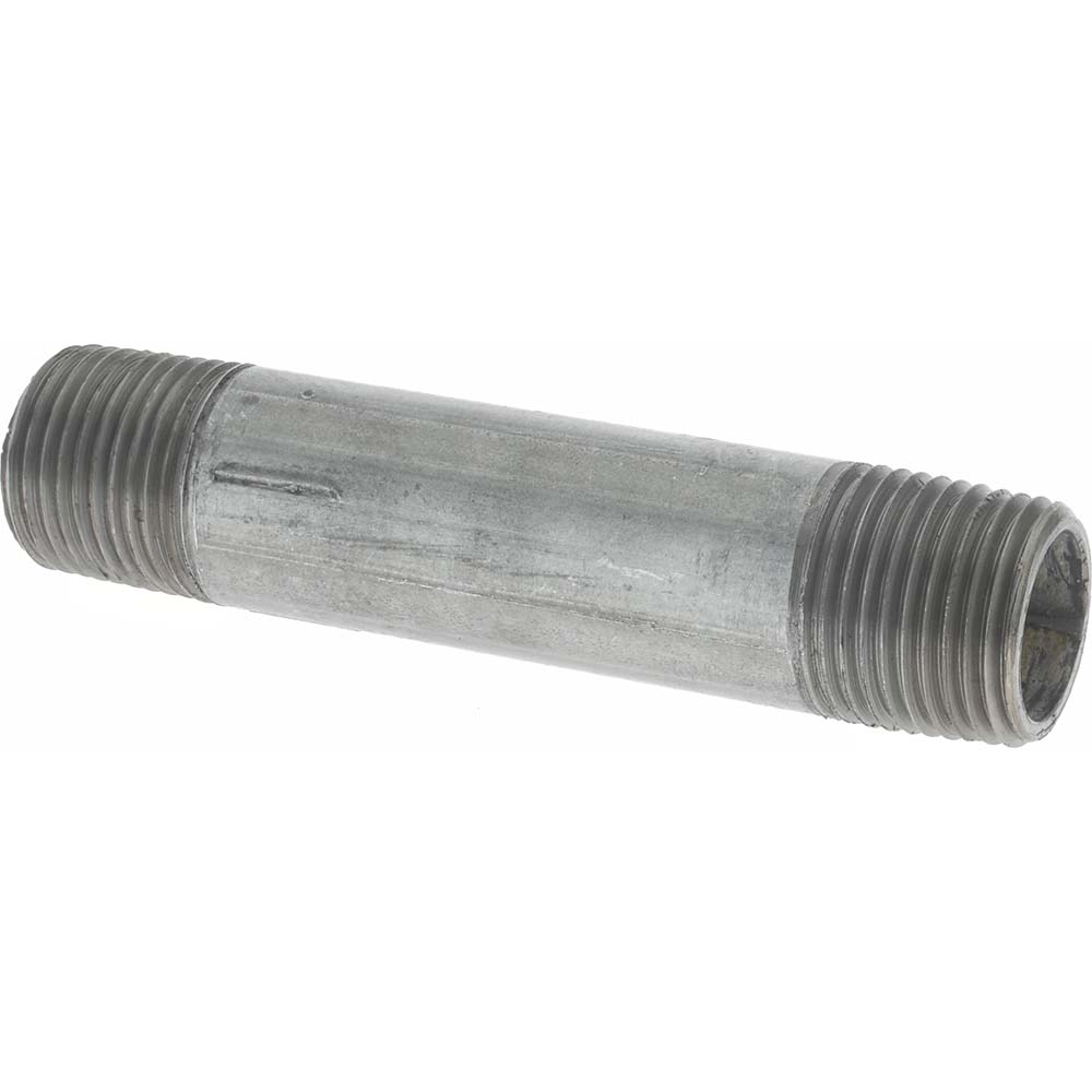 B&K Mueller Galvanized Pipe Nipple: 3/8", 4-1/2" Long, Schedule 40, Steel - 562-045HC