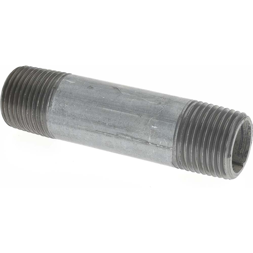 B&K Mueller Galvanized Pipe Nipple: 3/8", 4-1/2" Long, Schedule 40, Steel - 562-045HC