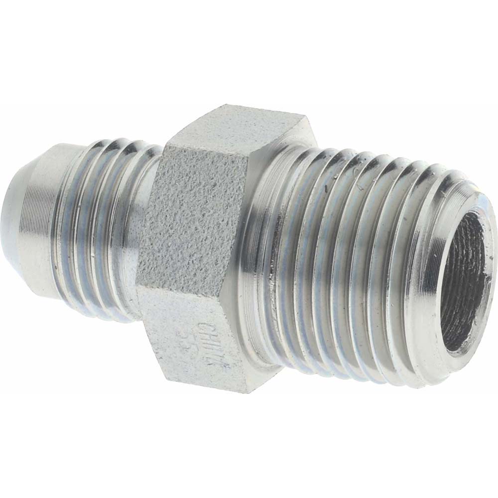 Eaton Steel Flared Tube Connector: 3/8" OD, 37 deg Flared Angle - 2021-6-6S