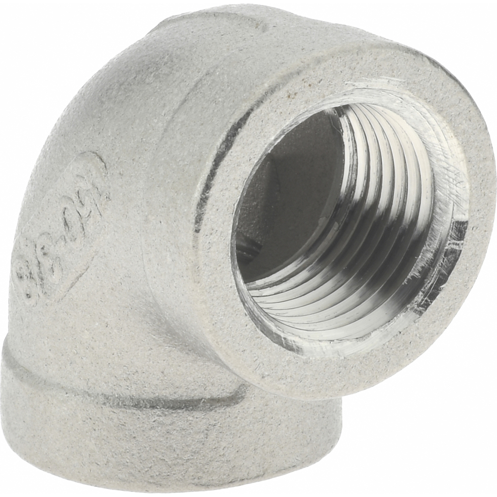 Merit Brass Pipe 90 deg Elbow: 3/8", 316 Stainless Steel - K601-06
