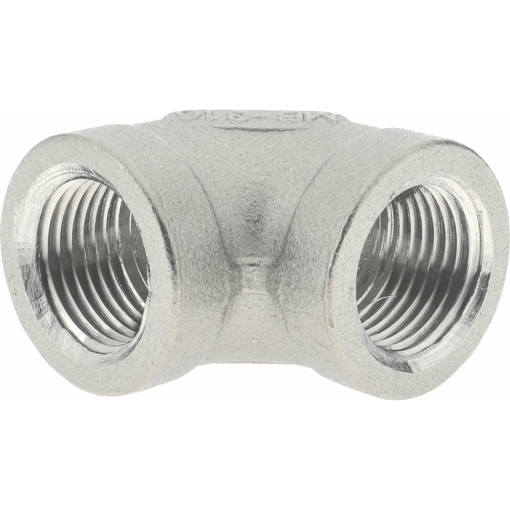 Merit Brass Pipe 90 deg Elbow: 3/8", 316 Stainless Steel - K601-06