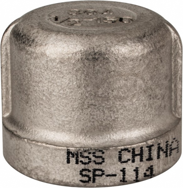 Merit Brass Pipe End Cap: 1/4", 304 Stainless Steel - K416-04