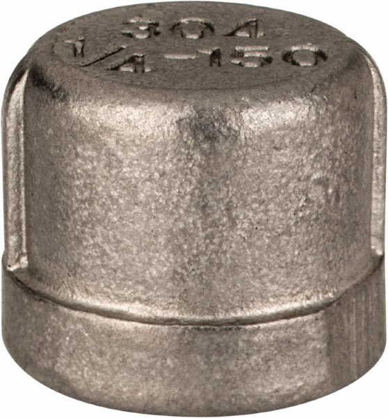 Merit Brass Pipe End Cap: 1/4", 304 Stainless Steel - K416-04