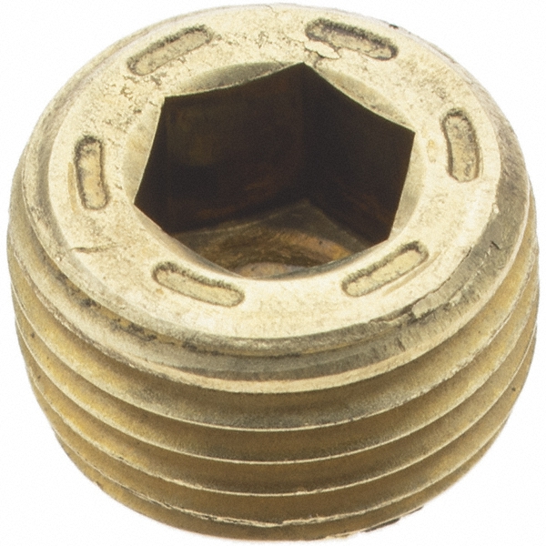 Parker Industrial Pipe Hex Plug: 1/2 x 3/8" Male Thread, MNPTF - 216P-8-6