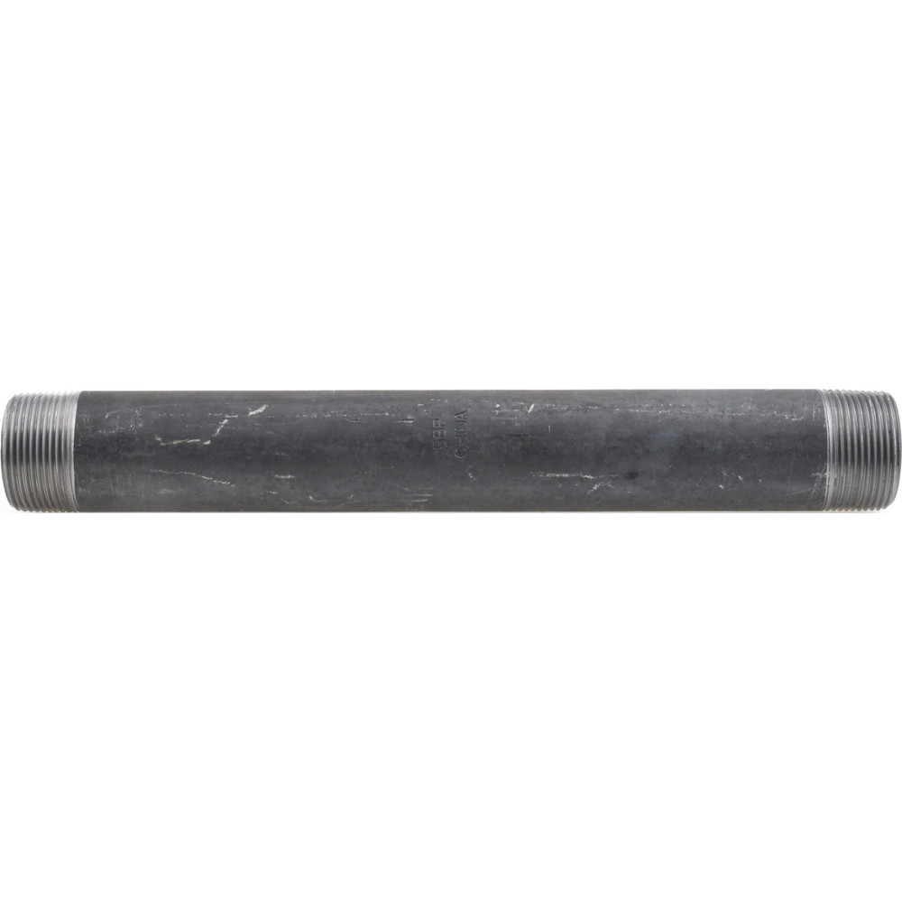 Value Collection Black Pipe Nipple: 1-1/4" Dia x 12" Long, Schedule 80 - XNB07120