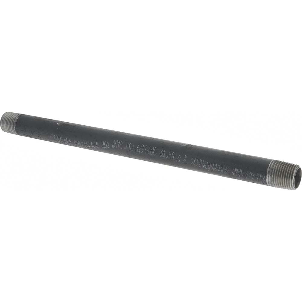 Value Collection Black Pipe Nipple: 1-1/4" Dia x 12" Long, Schedule 80 - XNB07120