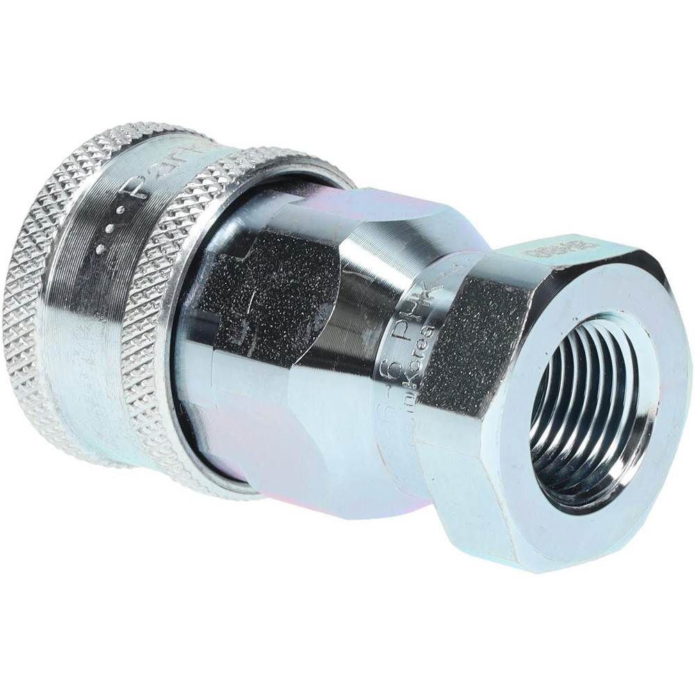 Parker Hydraulic Hose Female Pipe Rigid Fitting: 3/8", 4,000 psi - H3-62