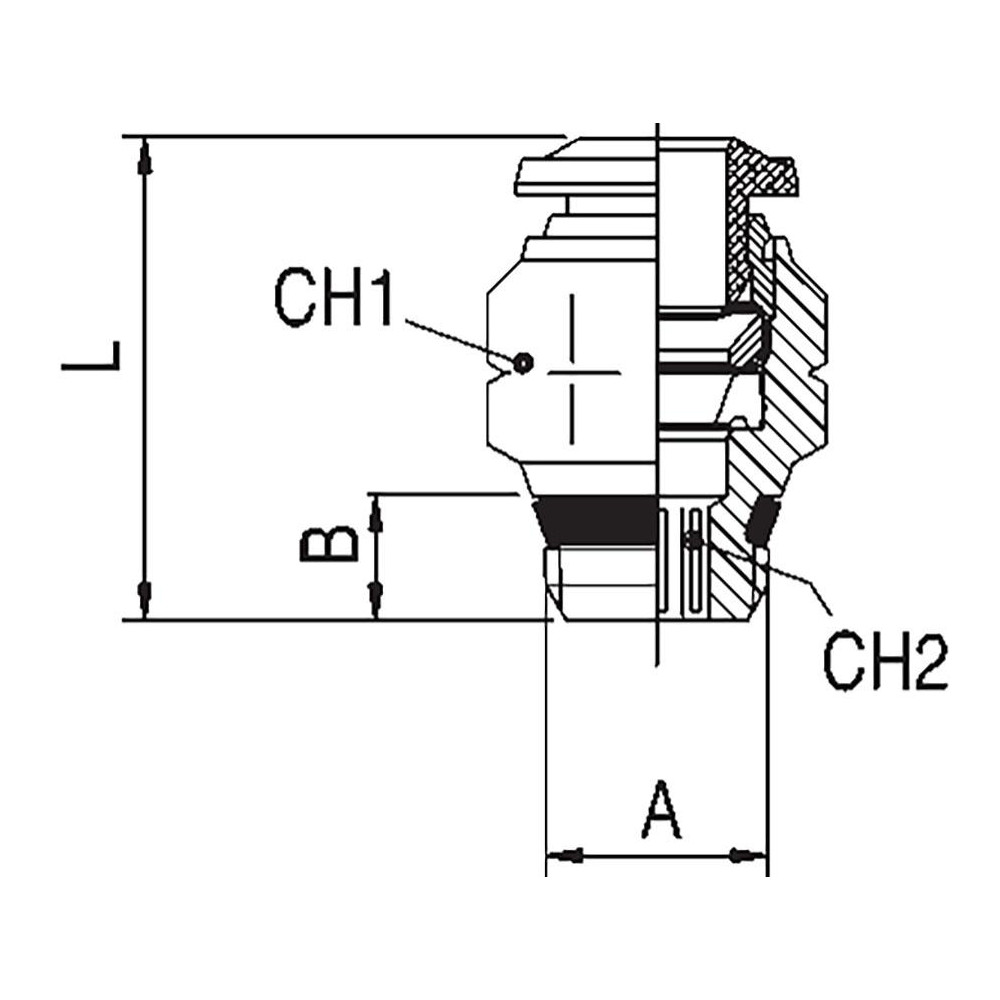 Aignep USA Push-to-Connect Push-to-Connect Fitting: Straight, Universal, 8.00 mm OD - 50000N-8-1/4
