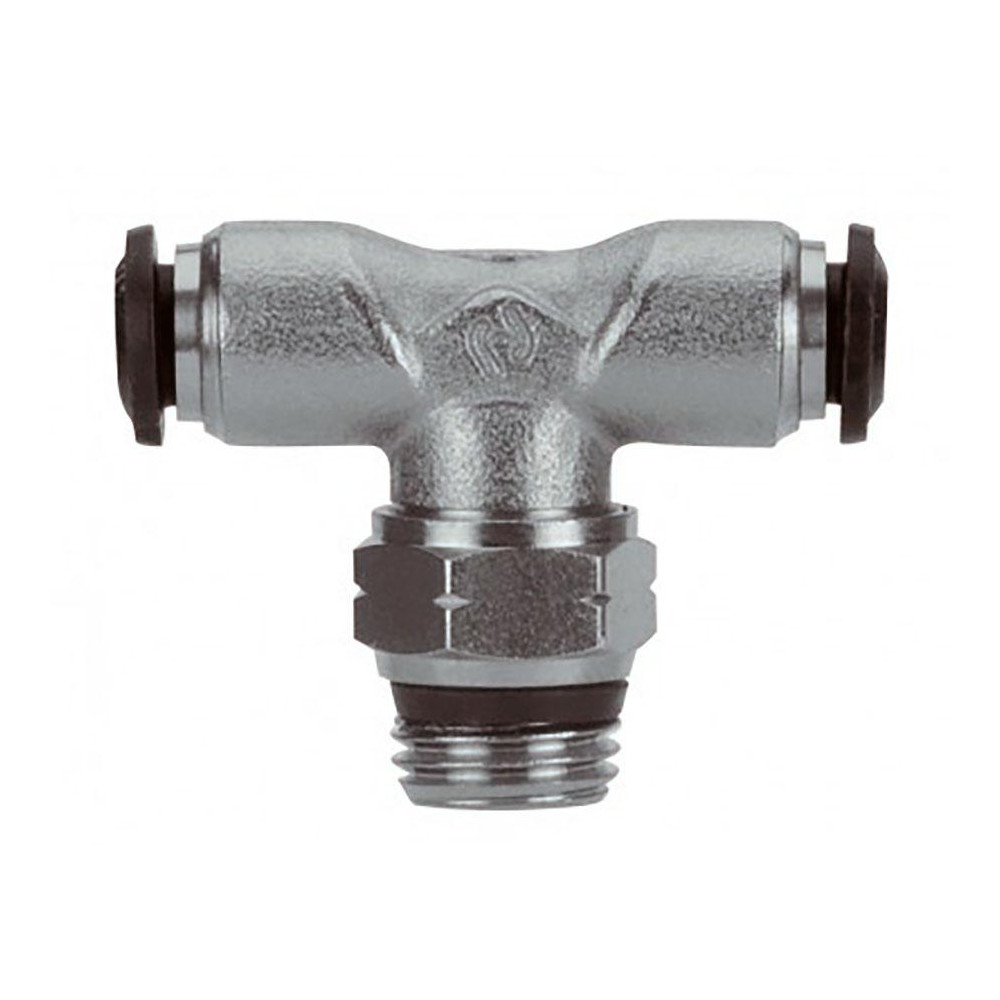 Aignep USA Push-to-Connect Tube x Universal Thread Fitting: Swivel Branch Tee, Universal, 4.00 mm OD - 50210N-4-1/8