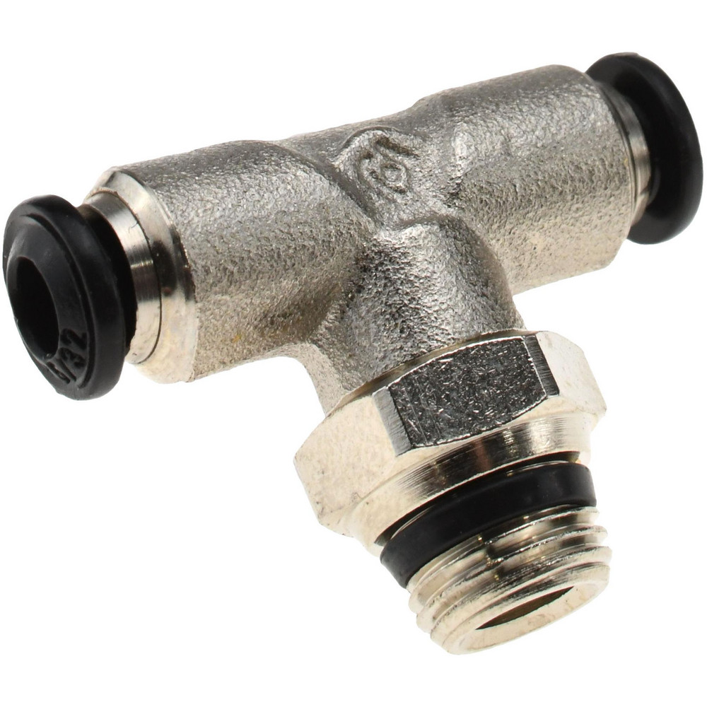 Aignep USA Push-to-Connect Tube x Universal Thread Fitting: Swivel Branch Tee, Universal, 4.00 mm OD - 50210N-4-1/8